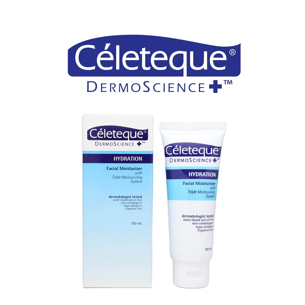 Celeteque moisturizer bottle - one of the top 4 best moisturizers for Filipina skin in tropical climate
