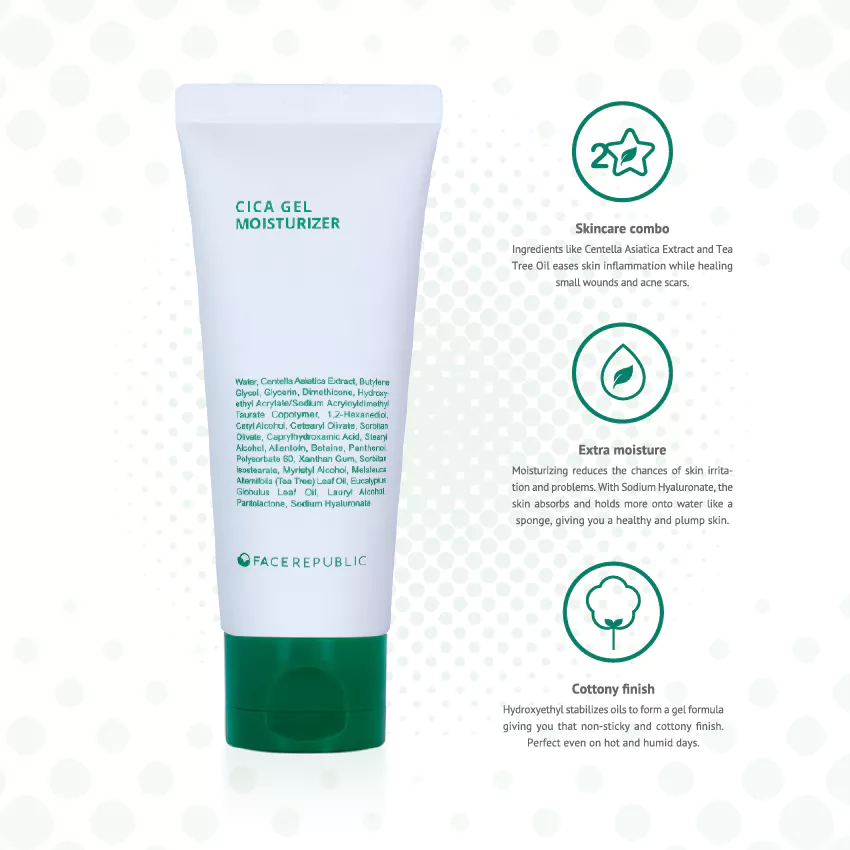 Face Republic Cica Gel Moisturizer - perfect for all Filipino skin types